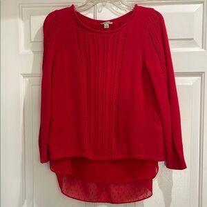 Lucky Brand Red Blouse/Sweater Stylish Top